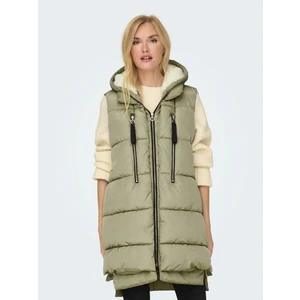 Khaki ladies quilted vest ONLY New Nora - Ladies