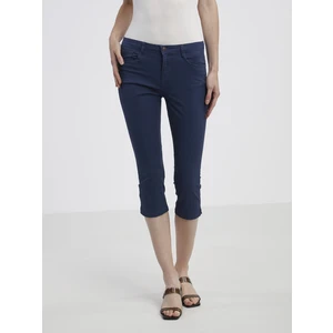 Dark blue womens capri pants CAMAIEU - Ladies