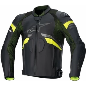 Alpinestars GP Plus R V3 Rideknit Leather Jacket Black/Yellow Fluo 48 Giacca di pelle