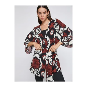 Koton Patterned Belted Kimono