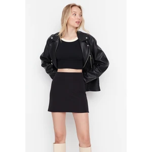 Trendyol Black Mini Woven Skirt