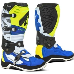 Forma Boots Pilot Yellow Fluo-Bianca-Blu 44 Stivali da moto