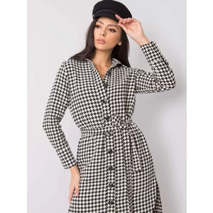 Black and white houndstooth dress
