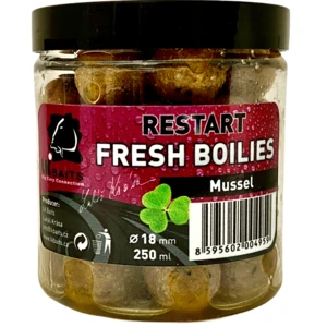 LK Baits Fresh Boilie Restart Mussel 14mm 150ml