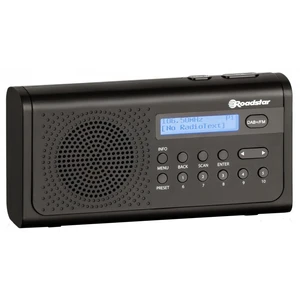 Rádioprijímač s DAB+ Roadstar TRA-300D+ čierny... Přenosný radiopřijímač, DAB+/FM tuner, RDS, hodiny, budík, duální alarm, 10 + 10 paměťových pozic, s