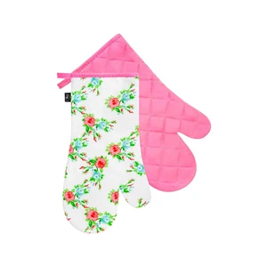 Edoti Set of oven gloves English Rose A672