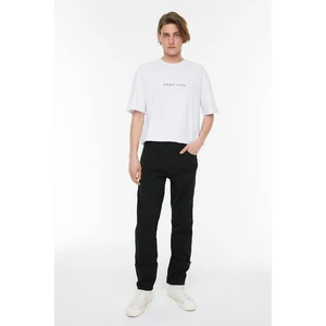 Trendyol Black Men's Relax Fit Belt Waist Gabardine Trousers