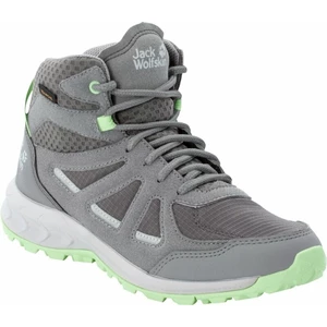 Jack Wolfskin Pantofi trekking de dama Woodland 2 Texapore Mid W Dark Grey/Light Green 37,5