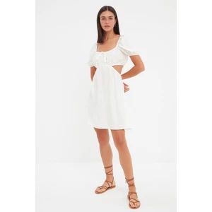 Trendyol Ecru Cut Out Detailed Dress