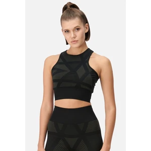 Dagi Sports Bra - Black - Geometric pattern