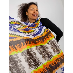 Lady's scarf with colorful patterns
