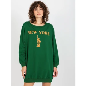 Women's Long Over Size Sweatshirt - Green