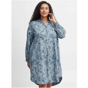 Blue Ladies Patterned Dress Fransa - Women