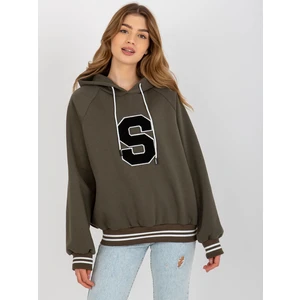 Women's cotton hoodie - khaki