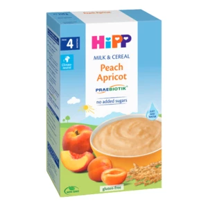 HiPP Kaše mléčná Praebiotik broskev-meruňka od uk. 4.-6.měsíce, 250 g