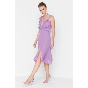 Trendyol Lilac Ruffle Detailed Dress