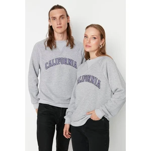 Trendyol Sweatshirt - Gray - Oversize