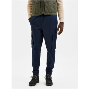 Selected Homme Kent Dark Blue Trousers with Pockets - Men