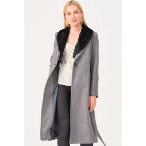 Z6671 DEWBERRY WOMEN'S COAT-ON GREY