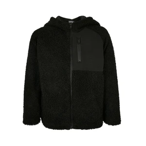 Sherpa Boys' Zip-Up Hooded Jacket Black