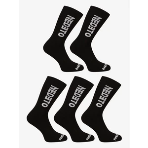 5PACK Nedeto High Black Socks