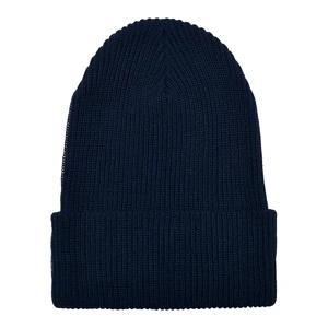 Recycled yarn beanie with ribbed knit in a nautical style