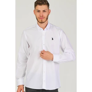 G725 DEWBERRY MEN'S SHIRT-SNOW WHITE