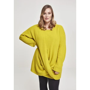 Ladies Wrapped Sweater lemonmustard