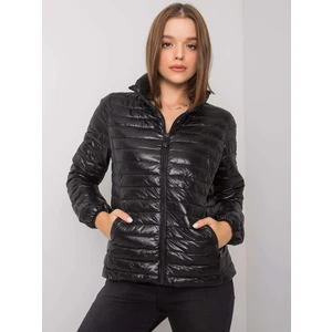 Black quilted jacket