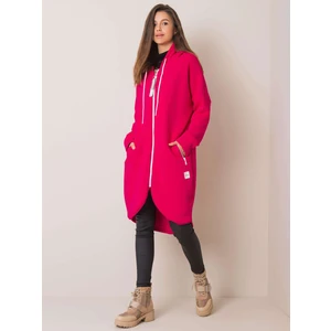 Fuchsia long hoodie