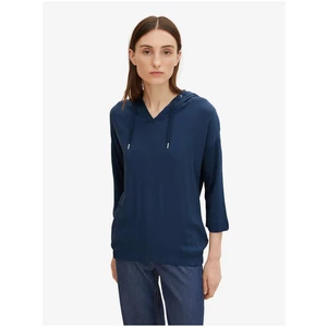 Dark Blue Women's Hooded T-Shirt Tom Tailor - Women