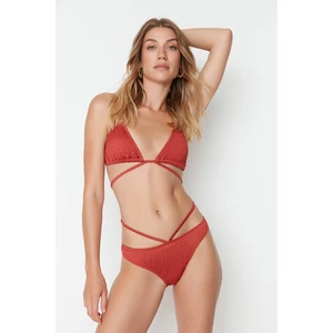 Trendyol Cinnamon Pile Detailed Bikini Bottoms