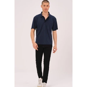 T0732 DEWBERRY MEN'S T-SHIRT-LACİVERT