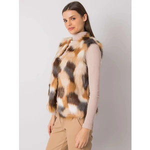 Beige vest made of faux fur from Dillie