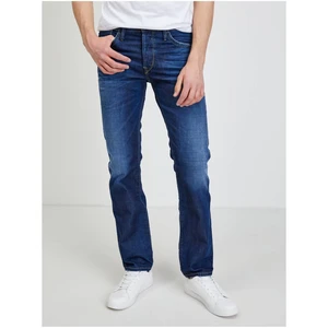 Tmavě modré pánské straight fit džíny Pepe Jeans Talbot - Pánské