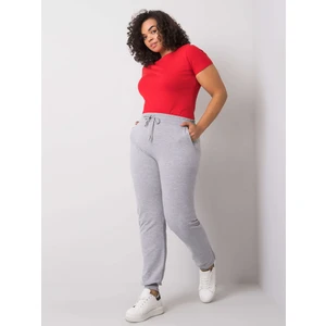 Gray melange women&#39;s plus size sweatpants