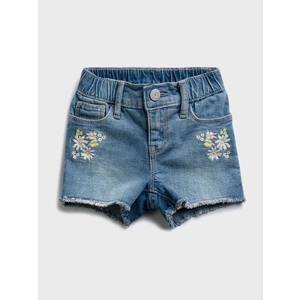 Modré holčičí dětské džínové kraťasy emble denim shorts