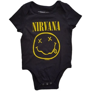 Nirvana T-Shirt Yellow Happy Face Kids Black 0-3 Months