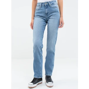 Big Star Woman's Straight Trousers Denim 190077 -113