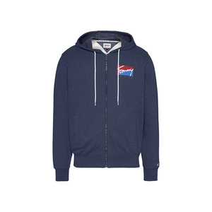 Tommy Jeans Mikina - TJM ESSENTIAL ZIP THROUGH tmavomodrá