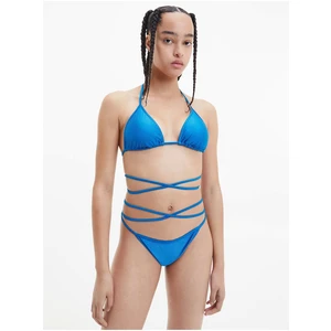 Blue Women's Ribbed Swimwear Upper Calvin Klein Underwear - Women