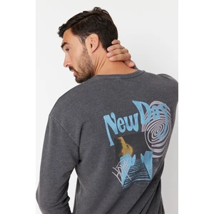 Trendyol Sweatshirt - Gray - Relaxed fit