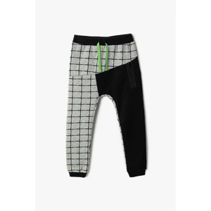 Koton Jogger Sweatpants Checkered Color Contrast with Tie Waist