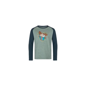 Boys' boulder long sleeve T-shirt KENIER-JB DARK GREEN