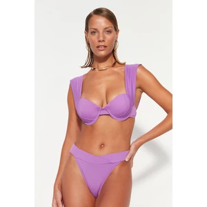 Trendyol Bikini Top - Purple - Plain