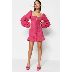 Trendyol Fuchsia Tie Detailed Dress