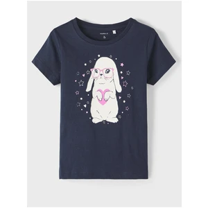 Dark blue girly T-shirt name it Brigita - Girls