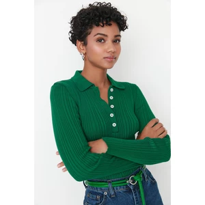 Trendyol Sweater - Grün - Slim fit