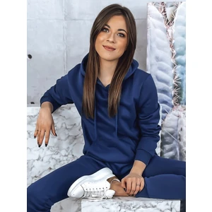 Women's BASIC hoodie dark blue Dstreet z