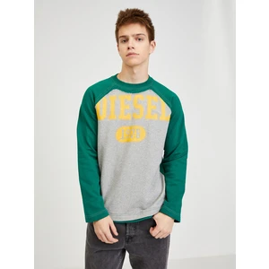 Mikina Diesel S-Raglen Sweat-Shirt - Zelená - L